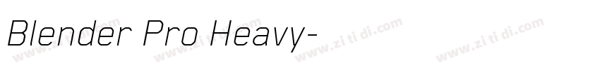 Blender Pro Heavy字体转换 Blender Pro Heavy字体转换